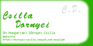 csilla dornyei business card